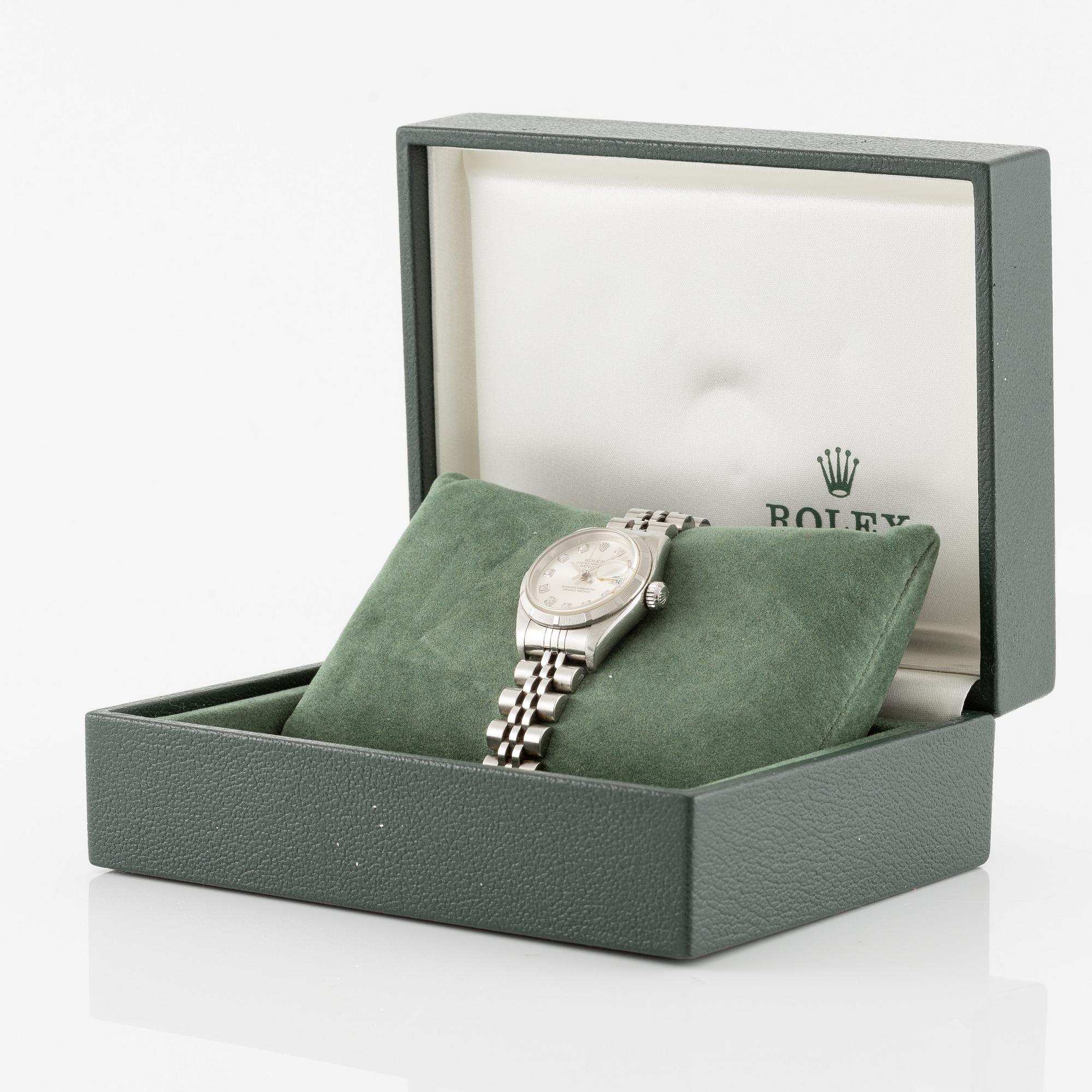 Rolex, Oyster Perpetual, Datejust, "Diamond Dial", wristwatch, 26 mm.