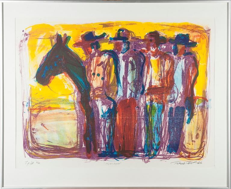 TUOMO SAALI, serigrafi, signerad och daterad -83, numrerad t.p.l'a 6/10.