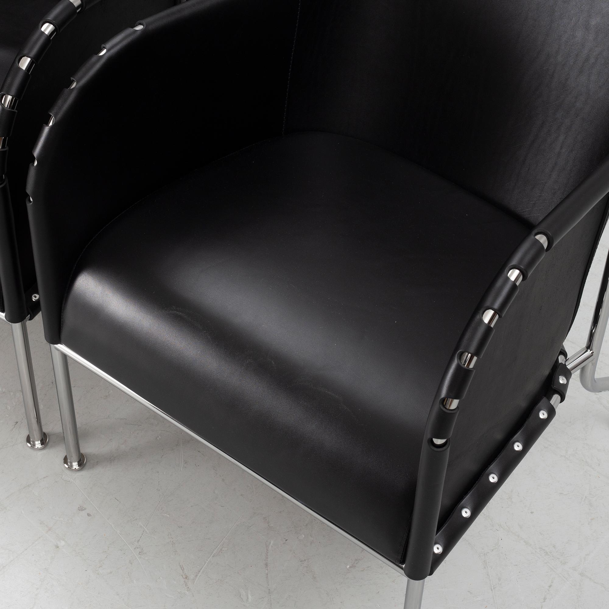 Mats Theselius, a pair of  "Bruno" lounge chairs, Källemo.