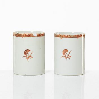 Servisdelar, fyra stycken, kompaniporslin, Kina, Qingdynastin, 1700/1800-tal.