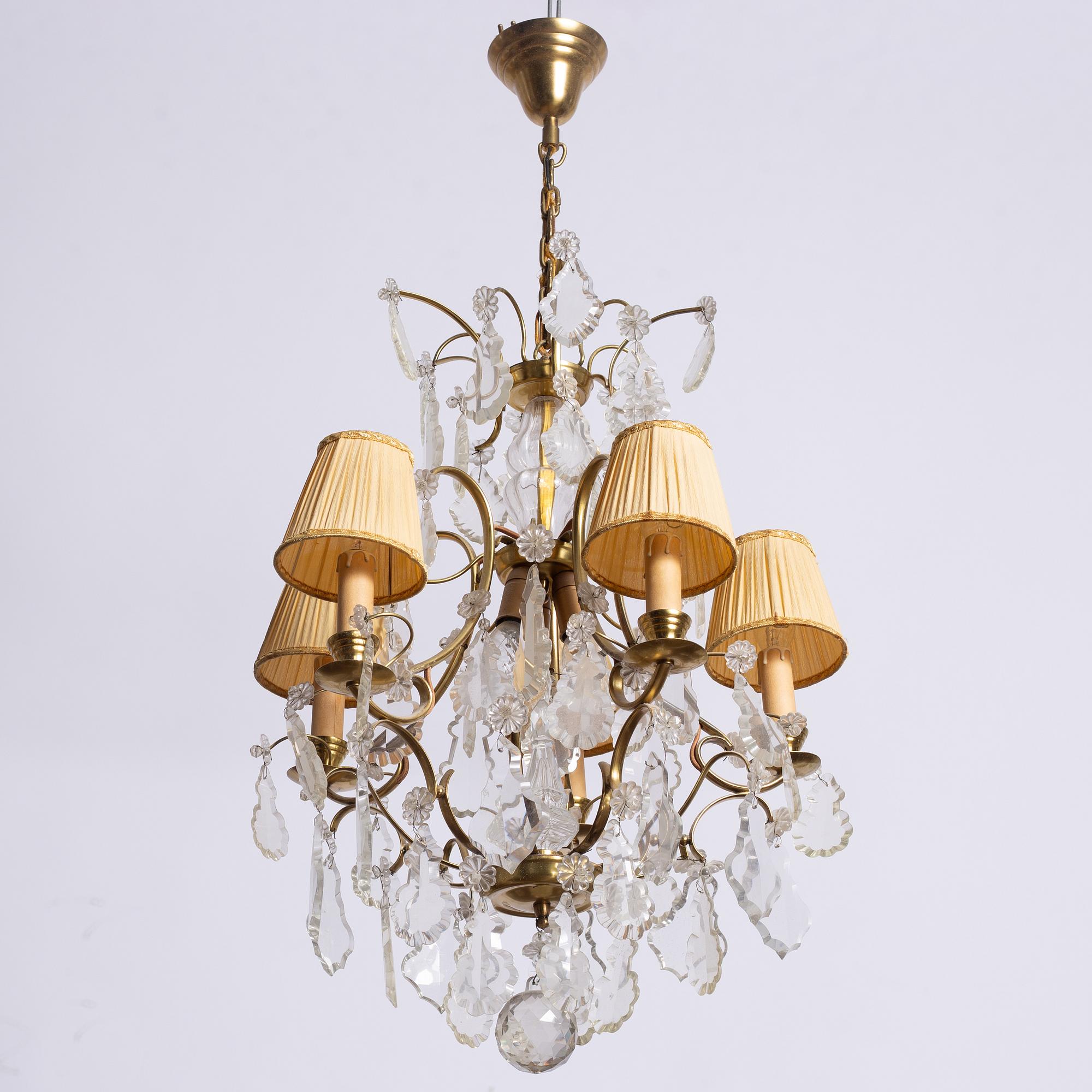 Chandelier, Rococo style, mid-20th century.