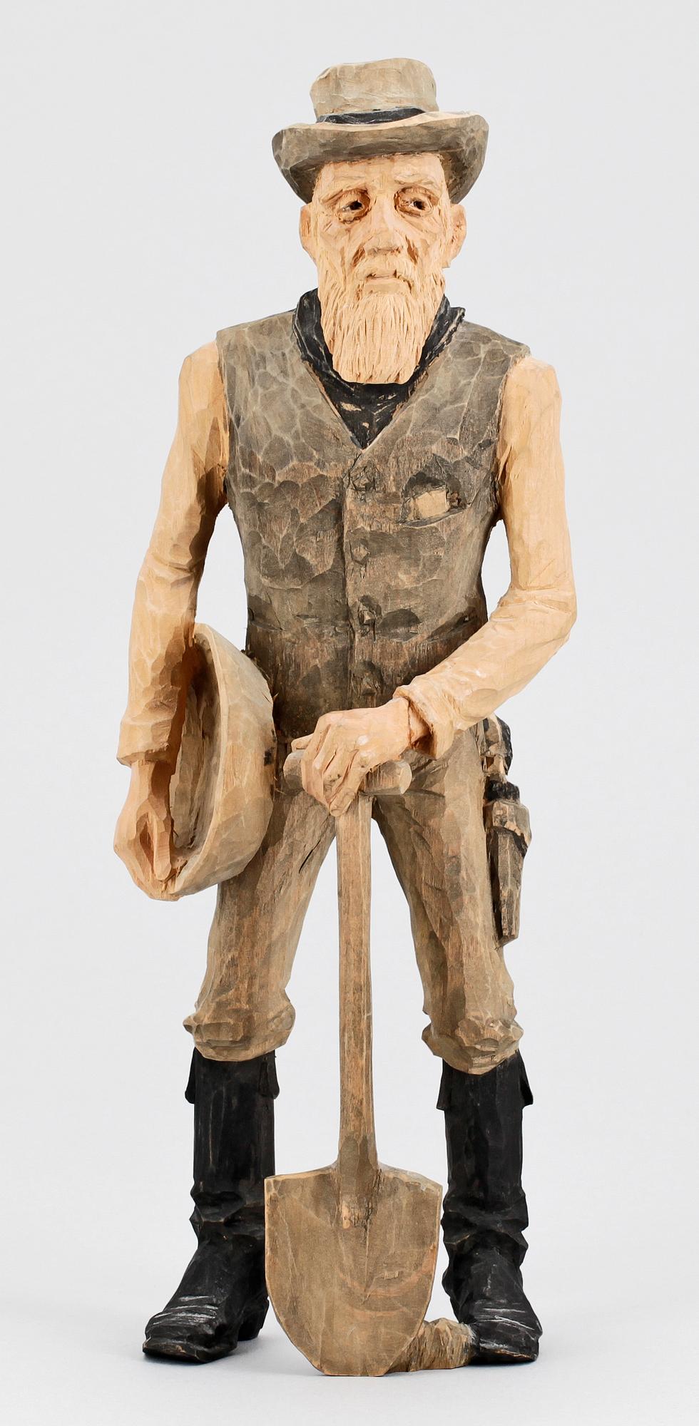 EMIL G. JANEL. Skulptur, trä, sign.