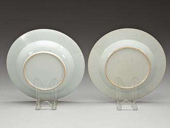 A set of 16 famille rose dishes, Qing dynasty, Qianlong (1736-95).