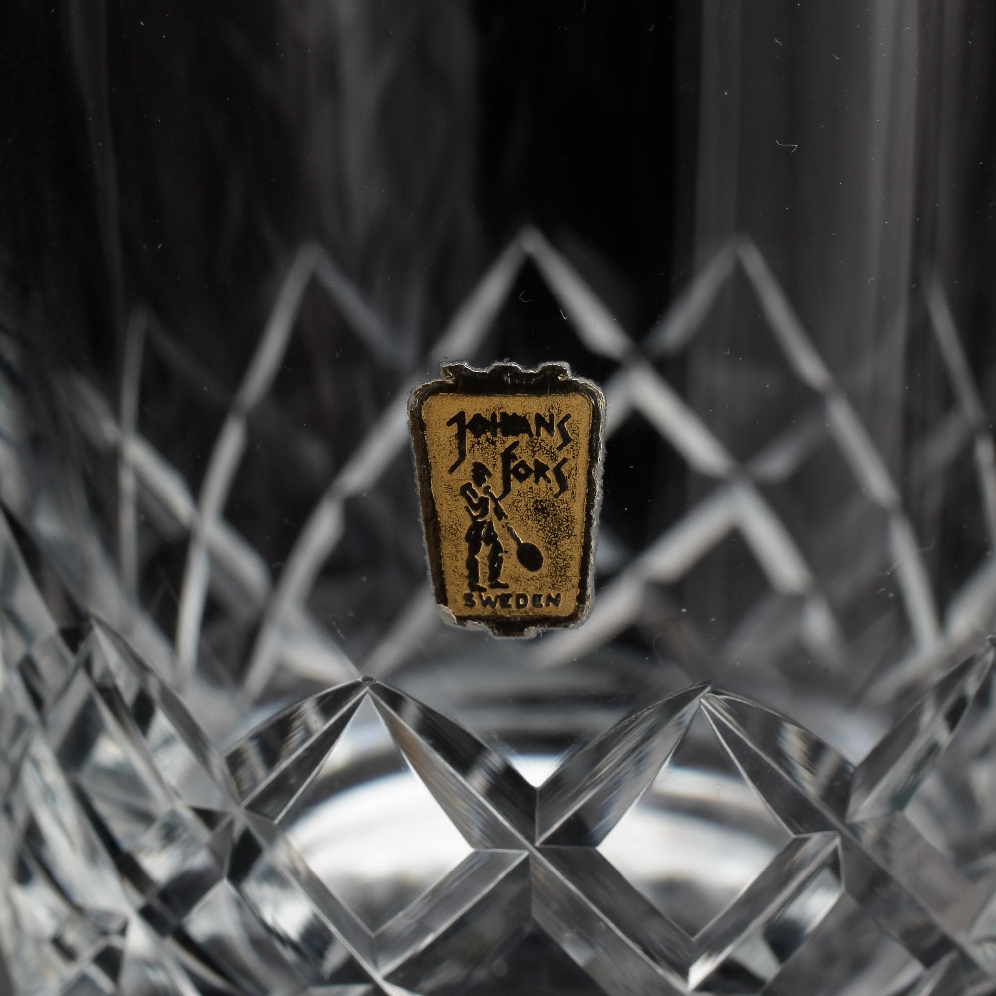 SERVISDELAR, 43 st, glas, Johansfors, 1900-talets mitt.