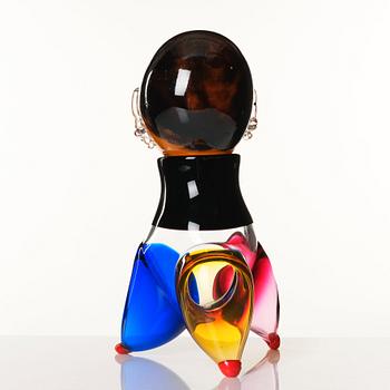 Erik Höglund, a glass sculpture, signed and dated 1988.