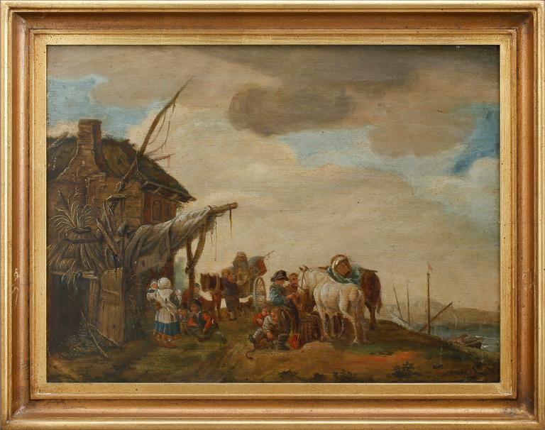 OKÄND KONSTNÄR, olja på pannå, ej signerad, 1800-tal.