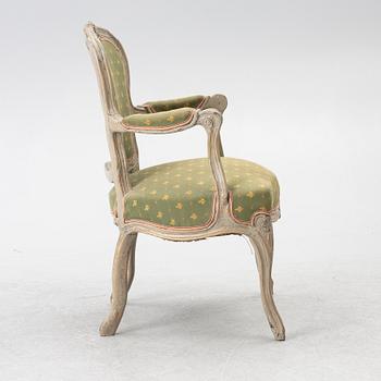 A Louis XV armchair, 18th Century.