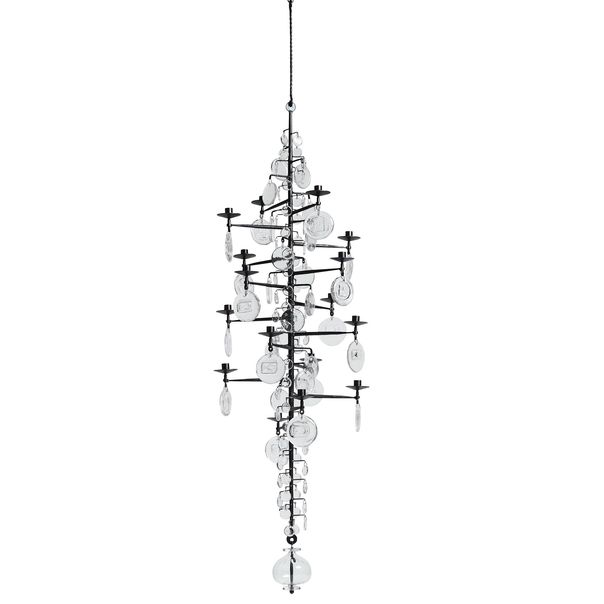 Erik Höglund, a sixteen light chandelier, Boda, Sweden 1960-1970s.