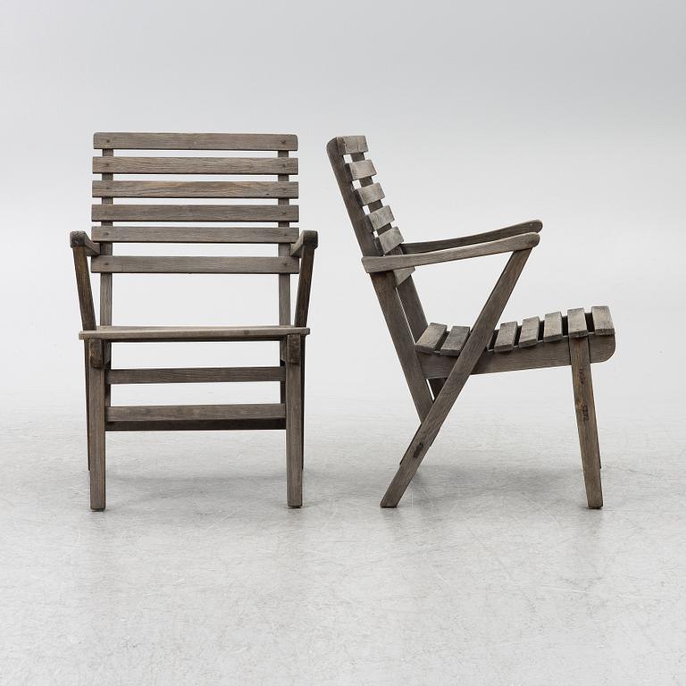 Carl Malmsten, Four 'Bergshamra' garden chairs.