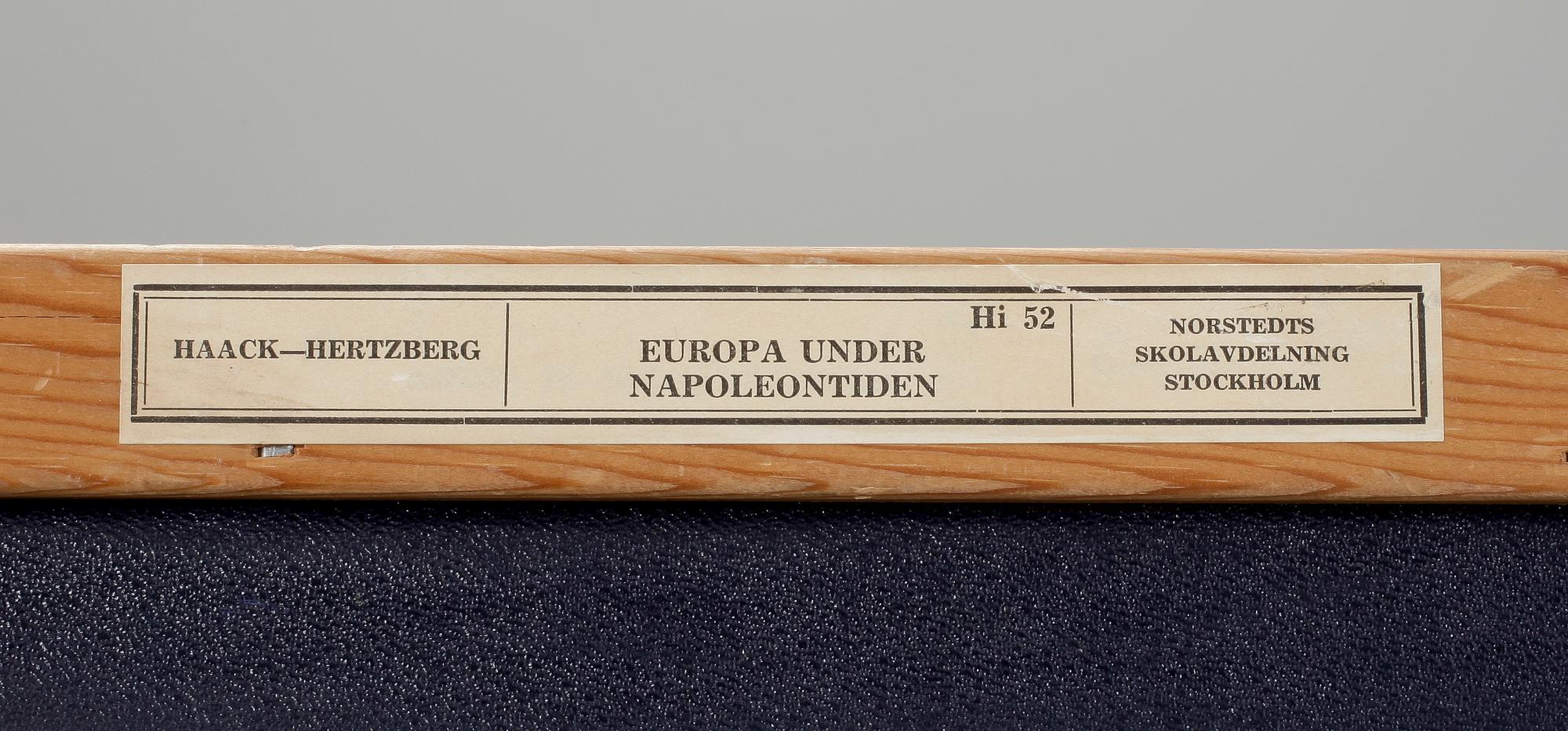 SKOLKARTA, "Europa under Napoleontiden", 1900-talets mitt.