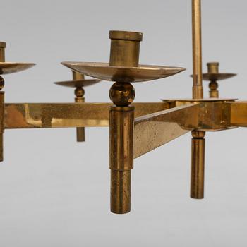 TAKLAMPA, mässing, Sölve Carlsson, 1900-talets andar hälft.