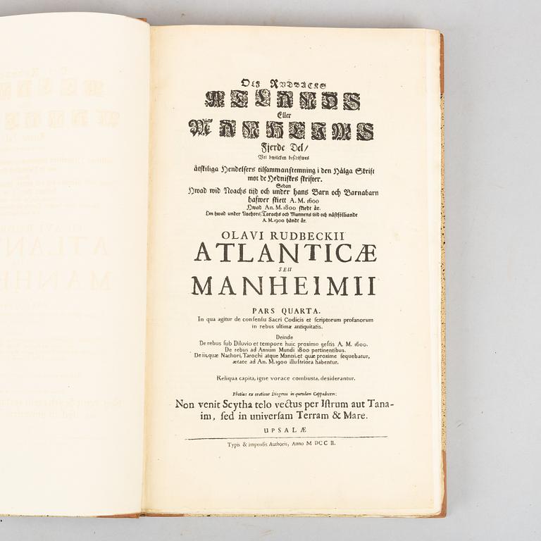 Rudbeck’s Atlantica (5 vol).