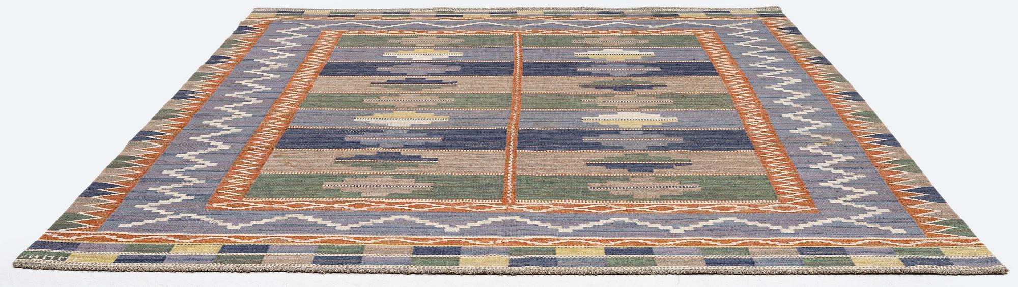 Märta Måås-Fjetterström, matta "Blå taggen", rölakan, ca 354 x 251 cm, signerad AB MMF.