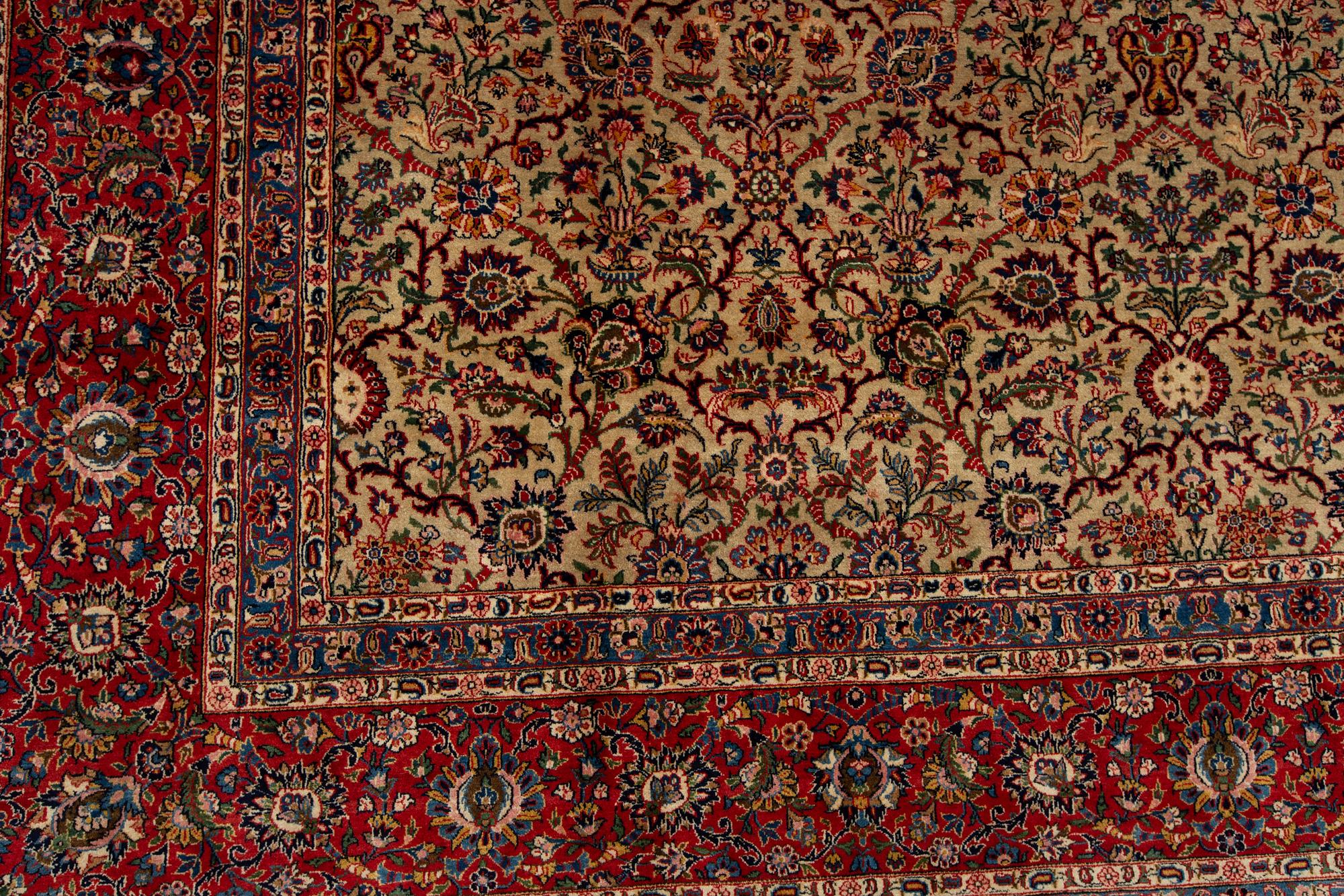Matta, semiantik Keshan, ca 422 x 321 cm.