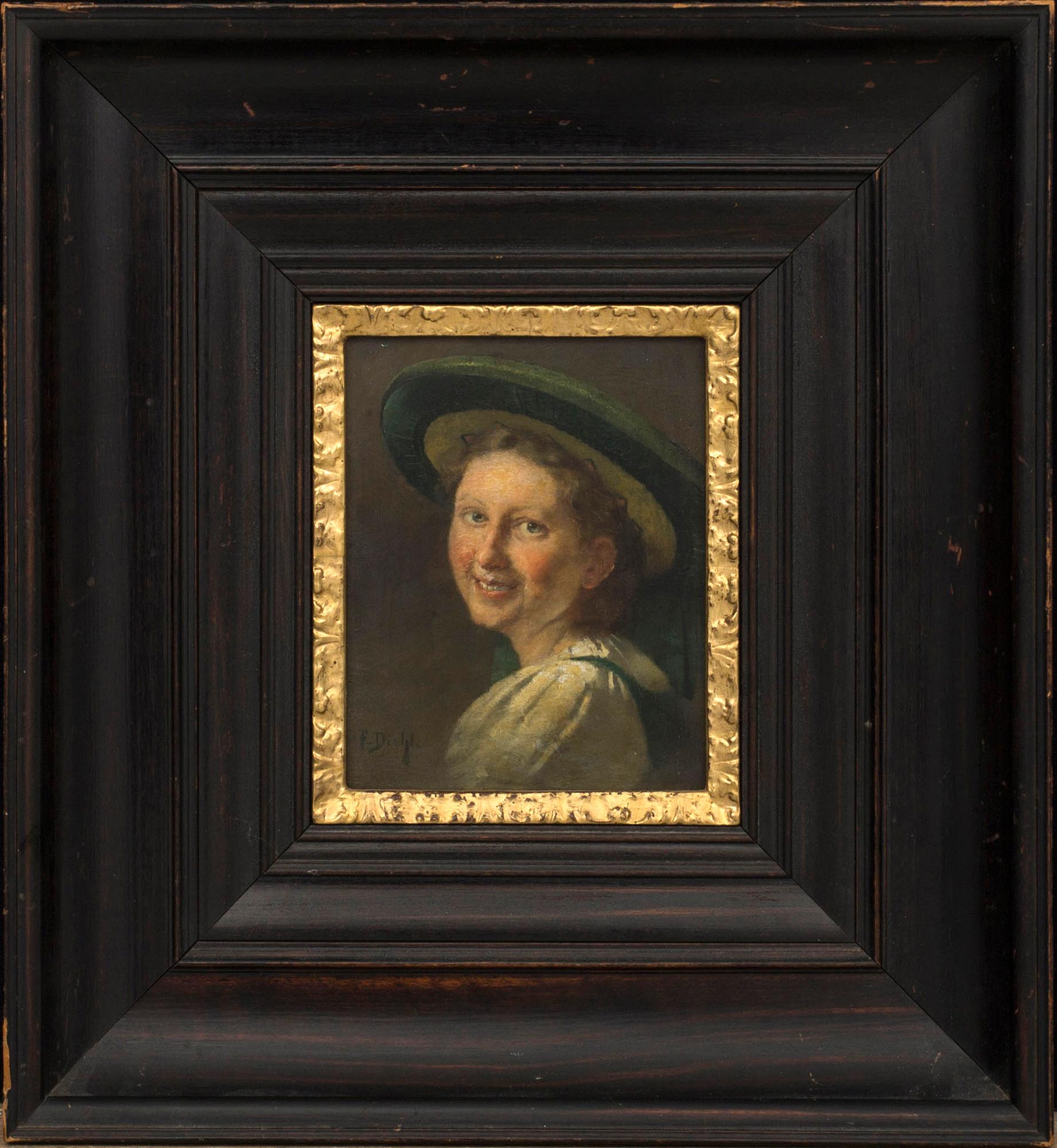 FERDINAND DIEHL,  oil on panel signed.