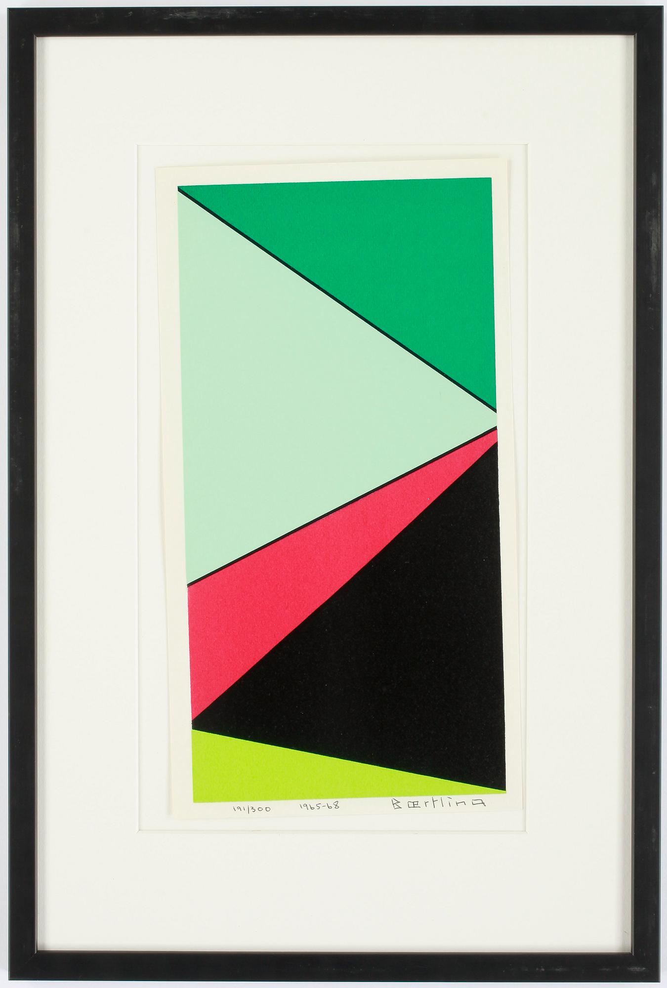 OLLE BAERTLING, färgserigrafi. Signerad och daterad 1965-68. Numrerad 191/300.