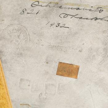 A set of three Swedish pewter dishes, including Johan Brun, Västervik 1787.