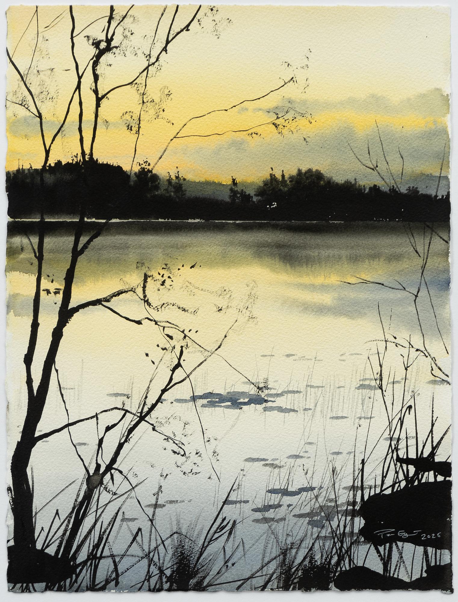 Peter Eugén, Evening twilight by the lake.