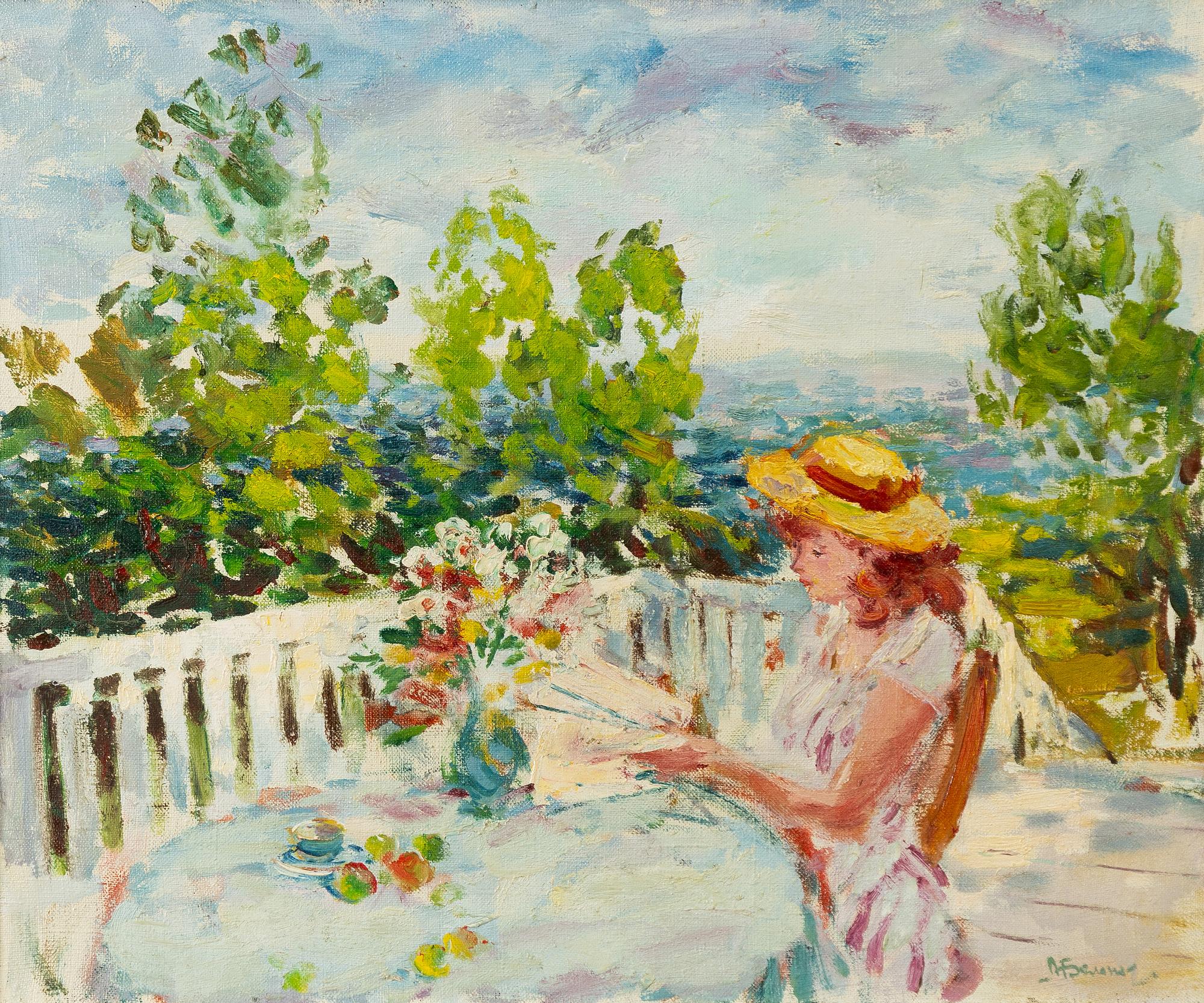 Anatoli Belonog, "Summerday at the Padio".