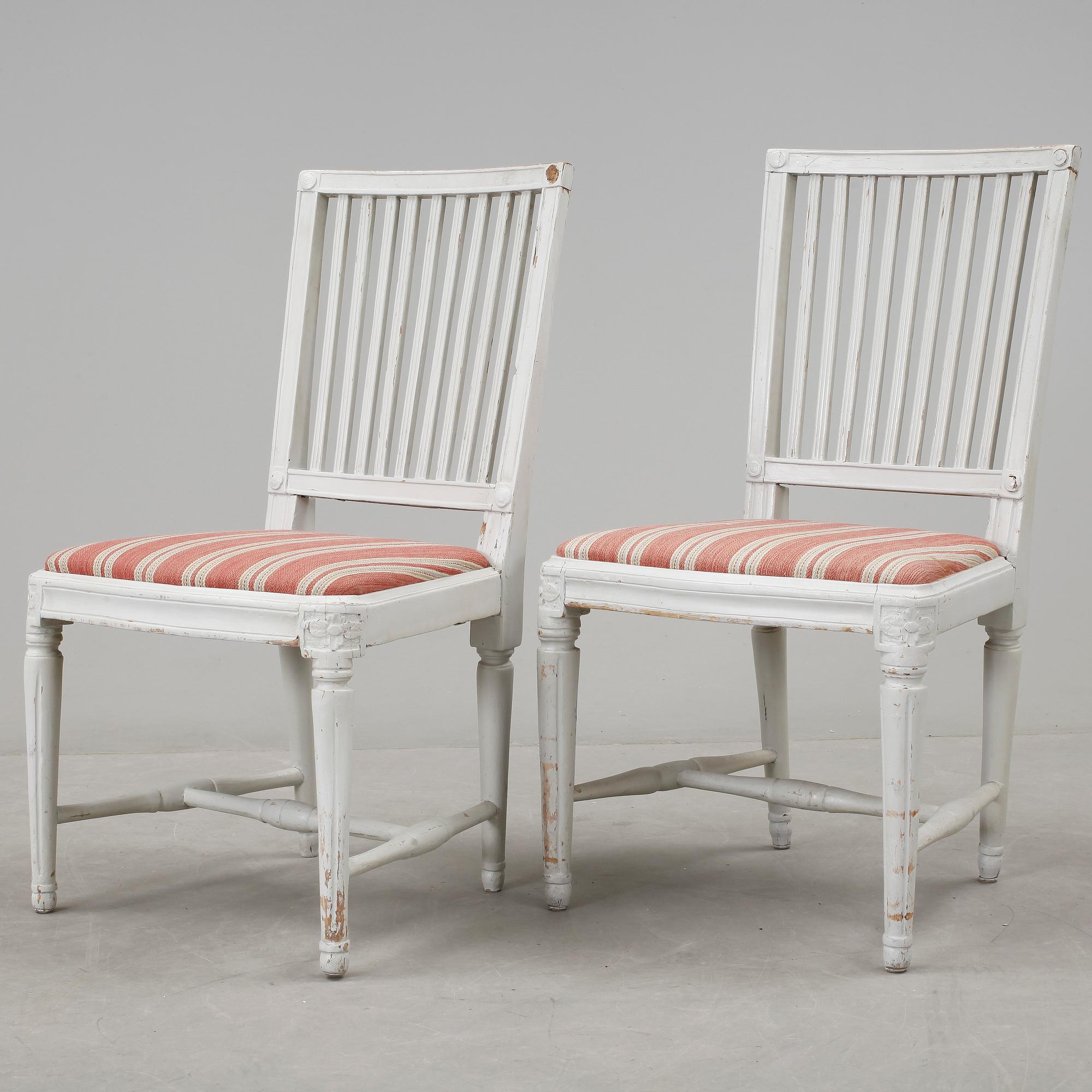 STOLAR, ett par, gustavianska, tidigt, 1800-tal.