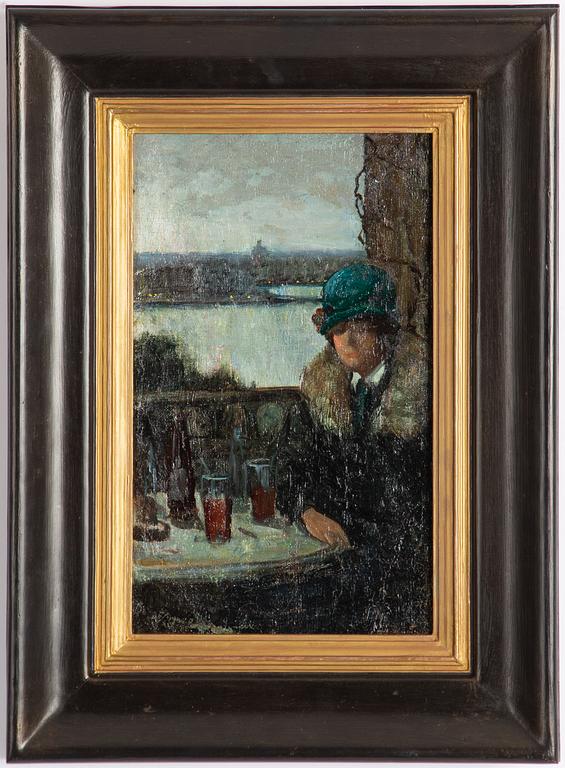 Allan Egnell, "Kvällsstämning över staden eller 'På Café'".