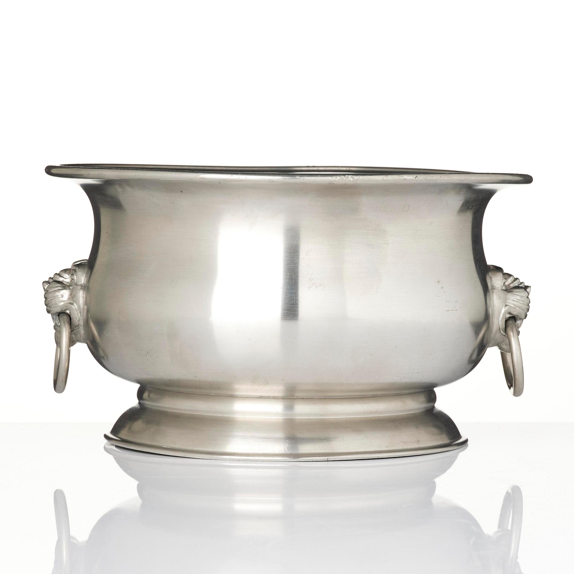 Estrid Ericson, & Anna Petrus, a pewter bowl/wine cooler model "A 531", Firma Svenskt Tenn, Stockholm, 1928.