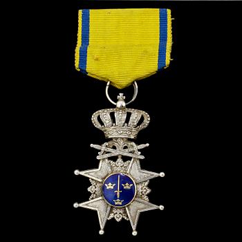MEDALJ, "Svärdstecknet, Kungliga Svärdsordenstecknet", 1900-tal.