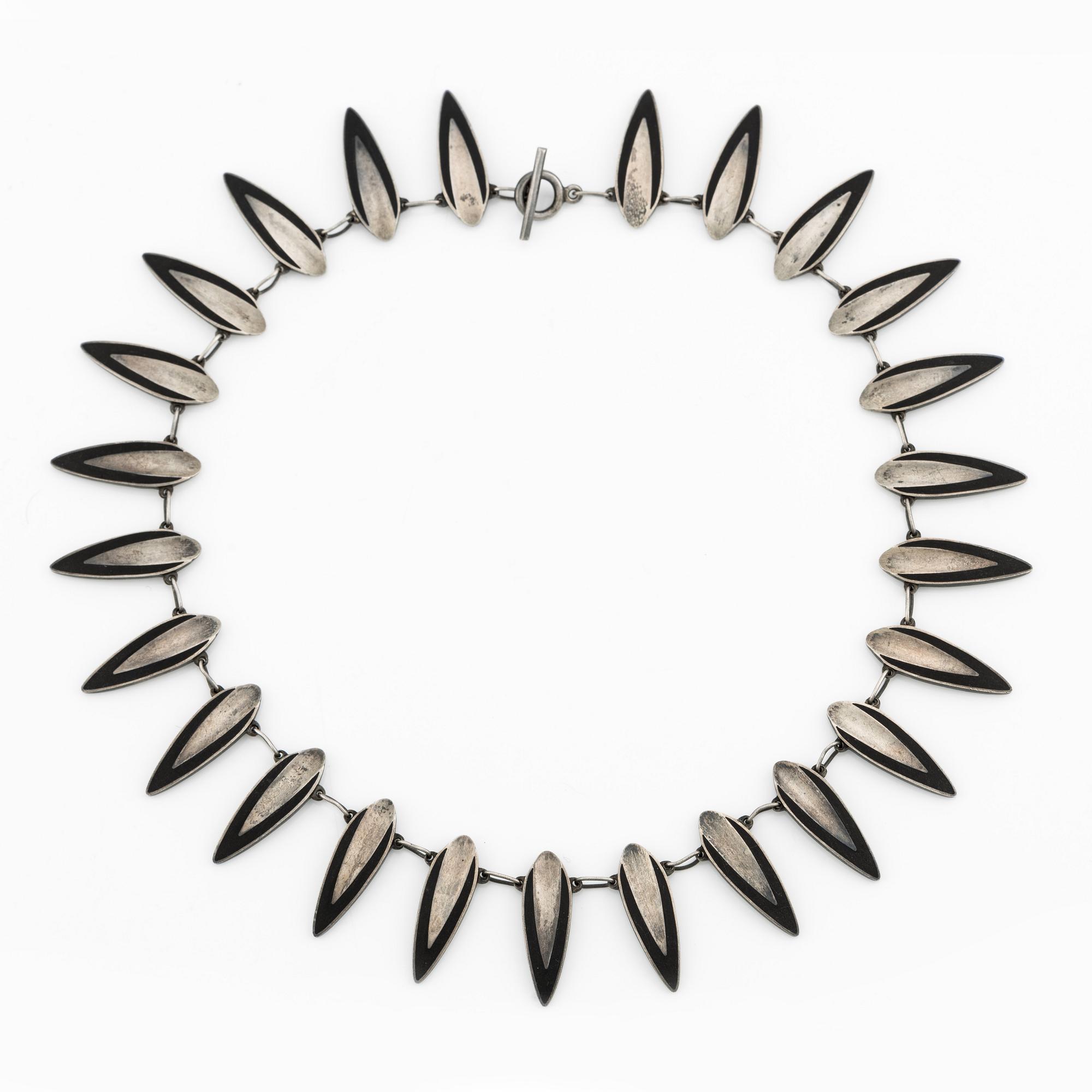 Poul Warmind, collier, silver och emalj. Danmark.