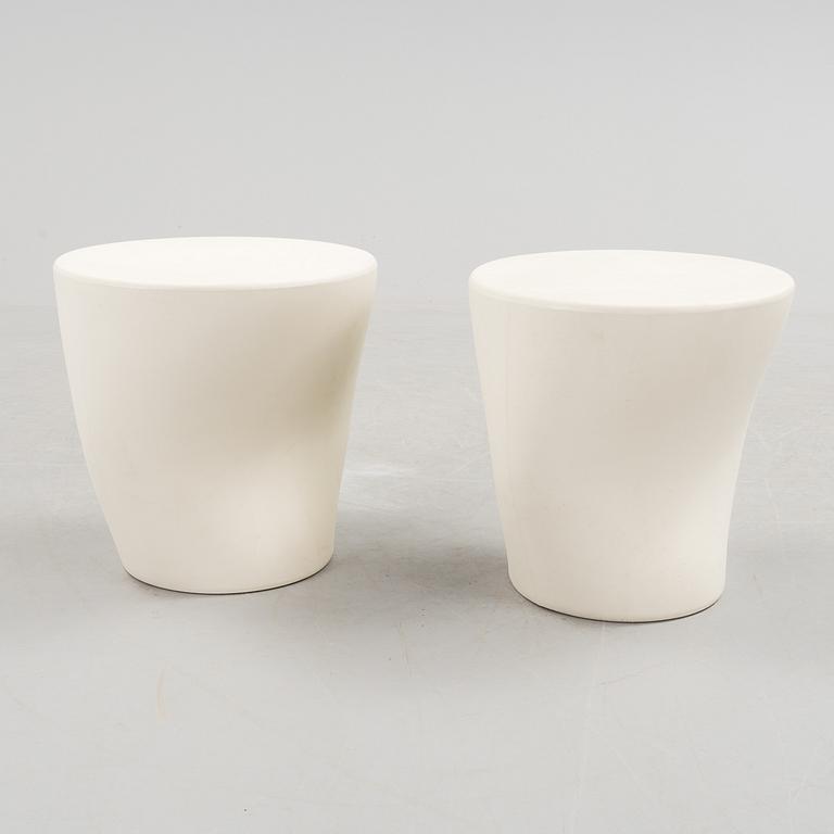 A pair of "Tokyo Pop small table / stool" by Tokujin Yoshioka for Driade.