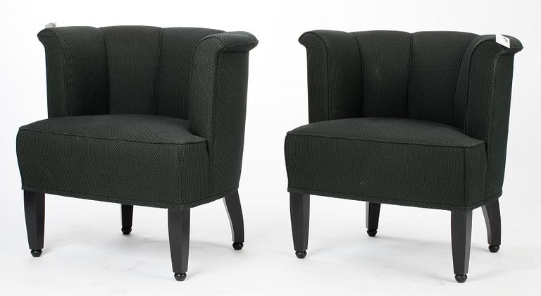 FÅTÖLJER, ett par, Josef Hoffmann, Wittmann, Österrike.