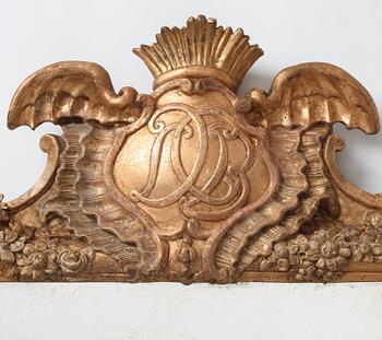 SPEGEL, i Carl Hårlemans art, rokoko, omkring år 1760.