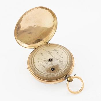 Pocket watch 14K gold, 45.5 mm.
