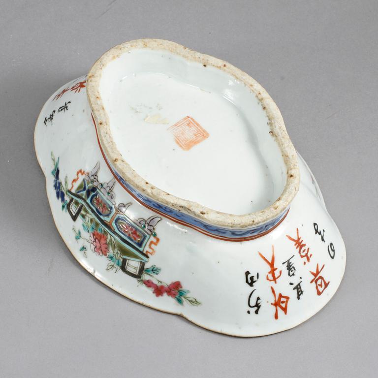 PARTI PORSLIN, 6 delar, Kina, 1700- och 1800-tal.
