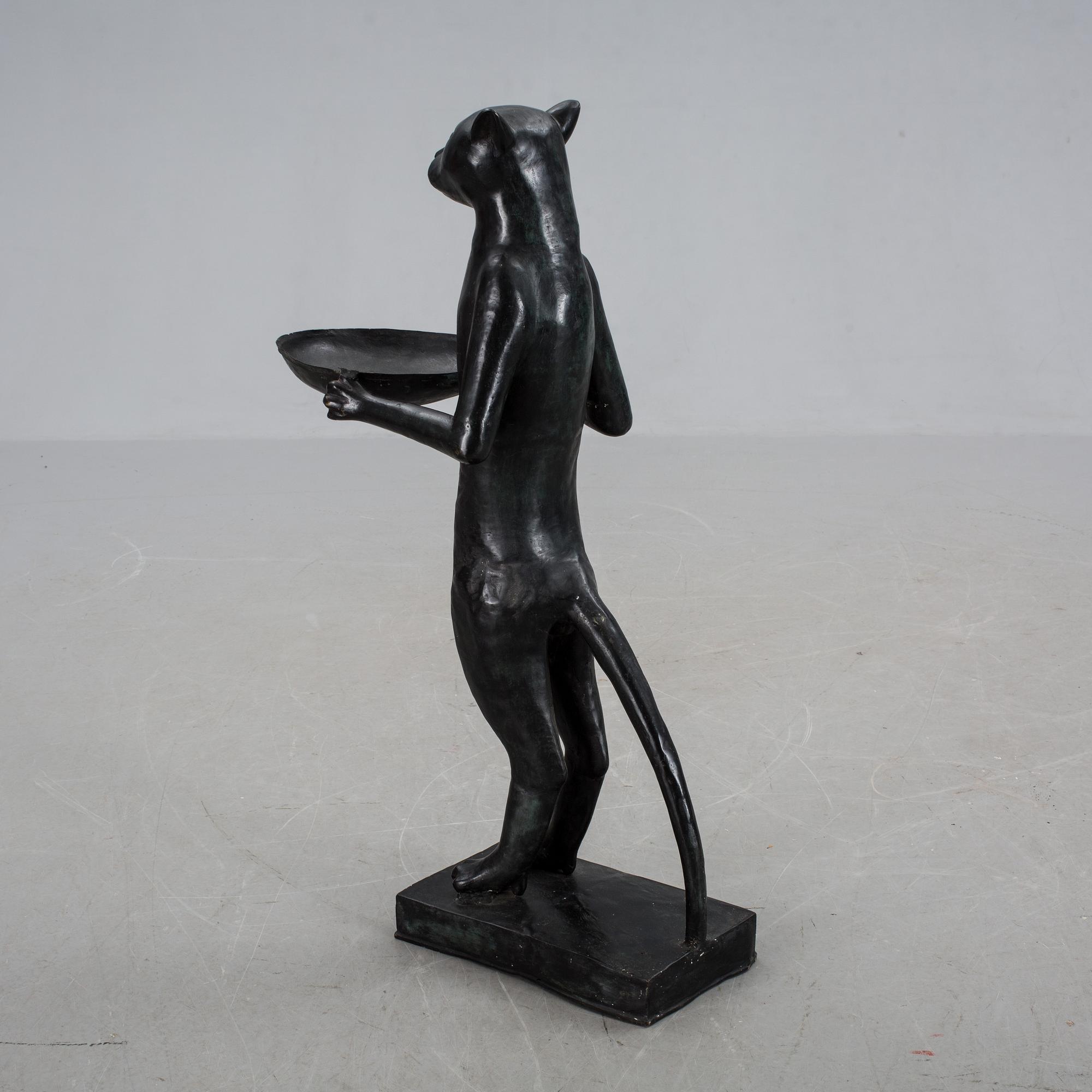 SKULPTUR, kattdjur. 1900-tal.