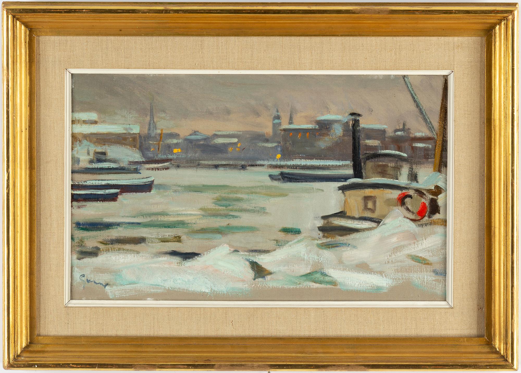 CARL GUNNE, oil on canvas, signed.