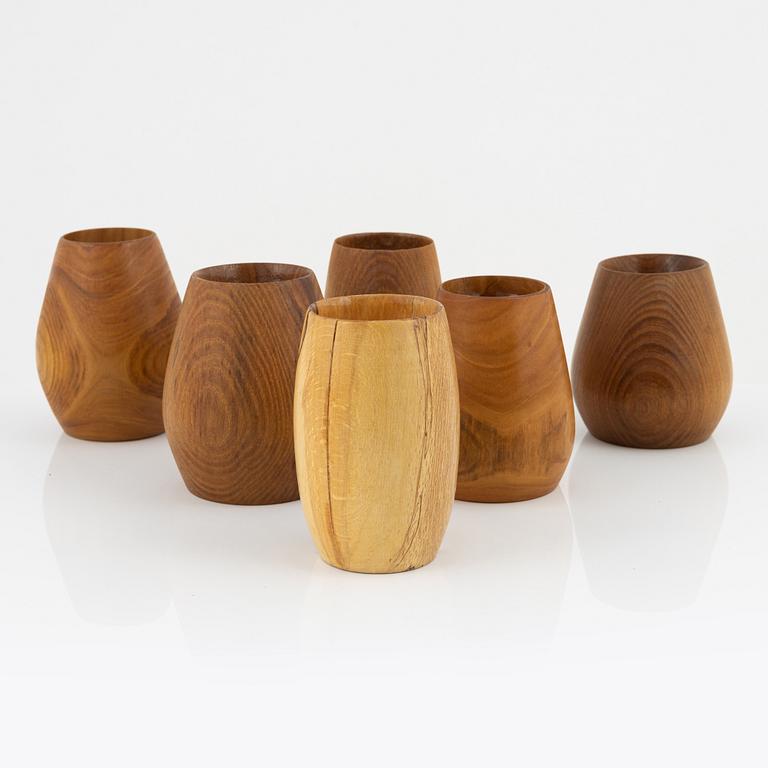 Magnus Ek, a set of six hardwood serving bowls for Oaxen Krog, 2019.