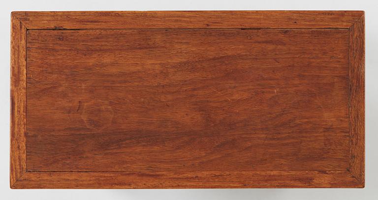 A small hardwood recessed-leg table, Qing dynasty, 17th/18th Century.