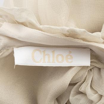 Chloé, a silk top, size 34.