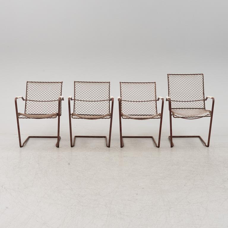 A set of four patio chairs from Grythyttan Stplmöbler, mid 20th Century.