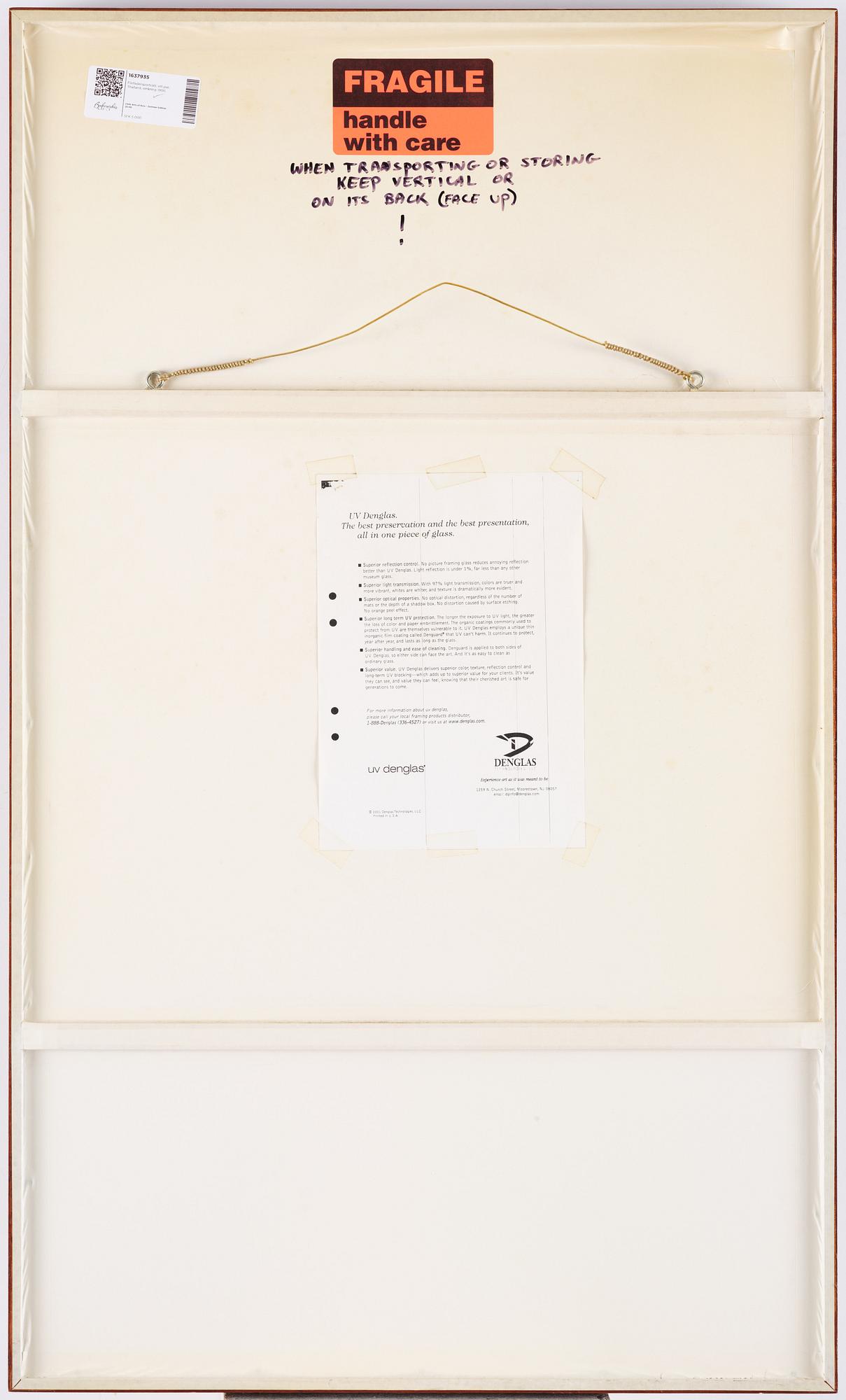 A pair of Thai ancestors portraits, around 1900.