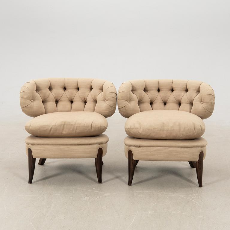 Otto Schulz, armchairs 1 pair, "Schultz", Jio furniture, later part of the 20th century.