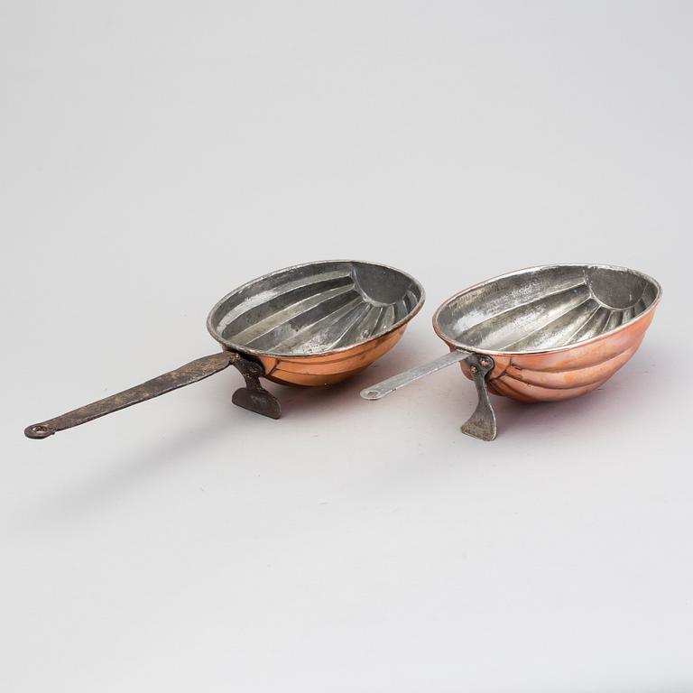 Two copper aspic molds 19th century.