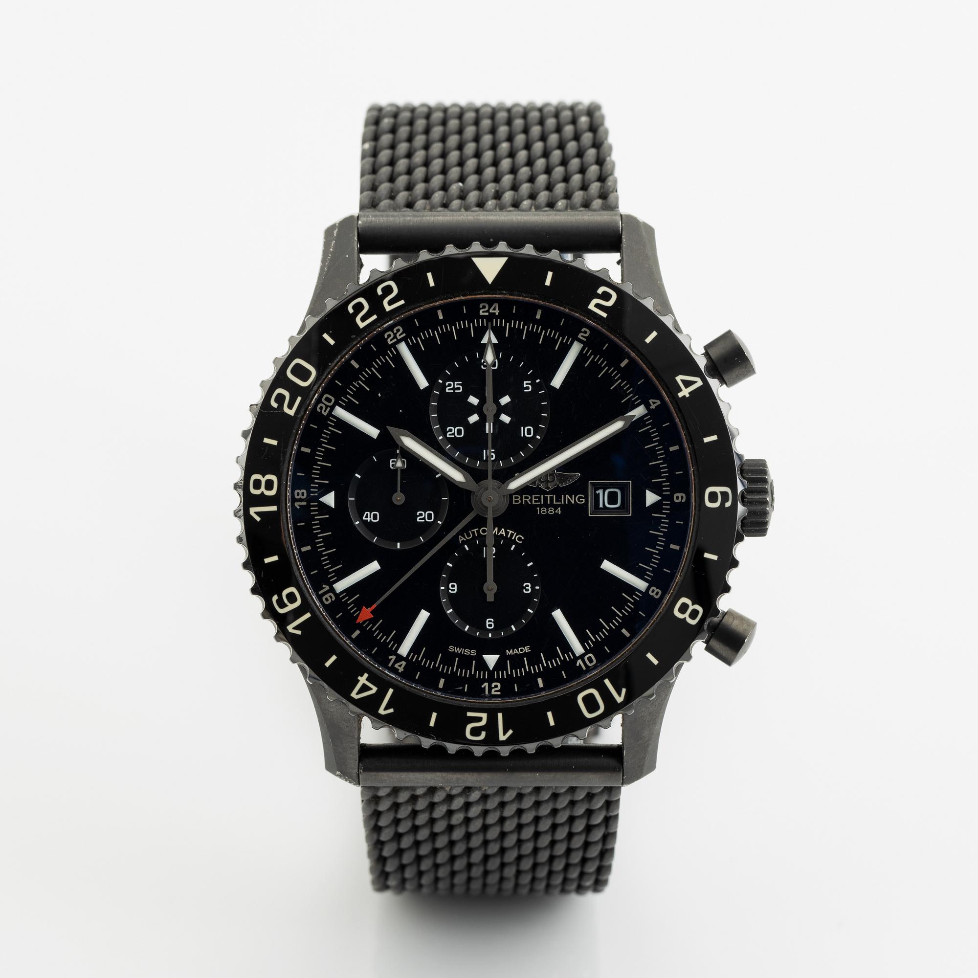Breitling, Chronoliner, chronograph, wristwatch, 46 mm.