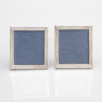 A pair of silver photo frames, W.A. Bolin, Stockholm 1919.