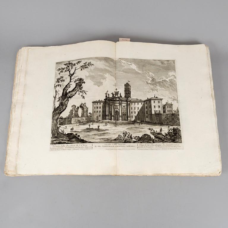 44 magnifika dubbelsidiga planscher från Rom, 1763.