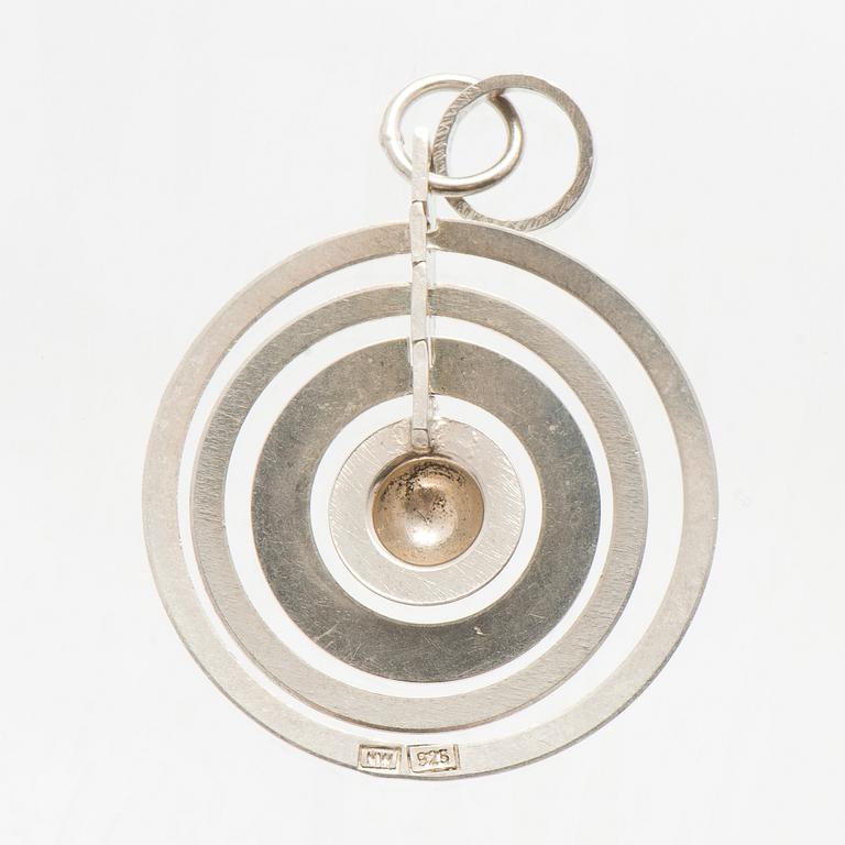 TAPIO WIRKKALA, A sterling silver pendant "Silver moon" for Westerback.