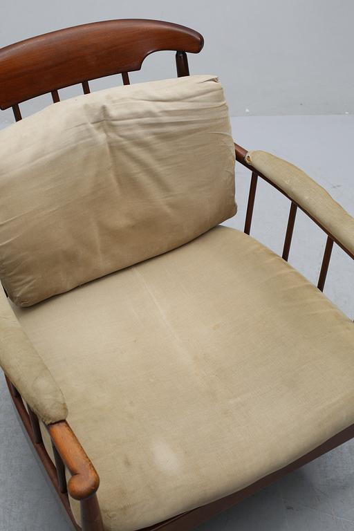 FÅTÖLJ, "Skrindan", Kerstin Hörlin-Holmqvist, OPE-Möbler, 1900-talets andra hälft.