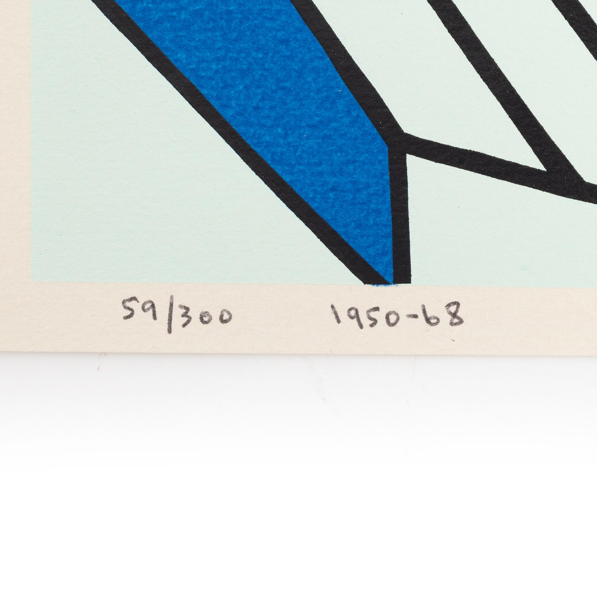 Olle Baertling, silkscreen in colours, 1950-68, signed 59/300.