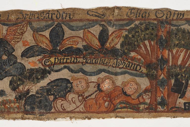 Textile painting, Southern Sweden, early 19th century.