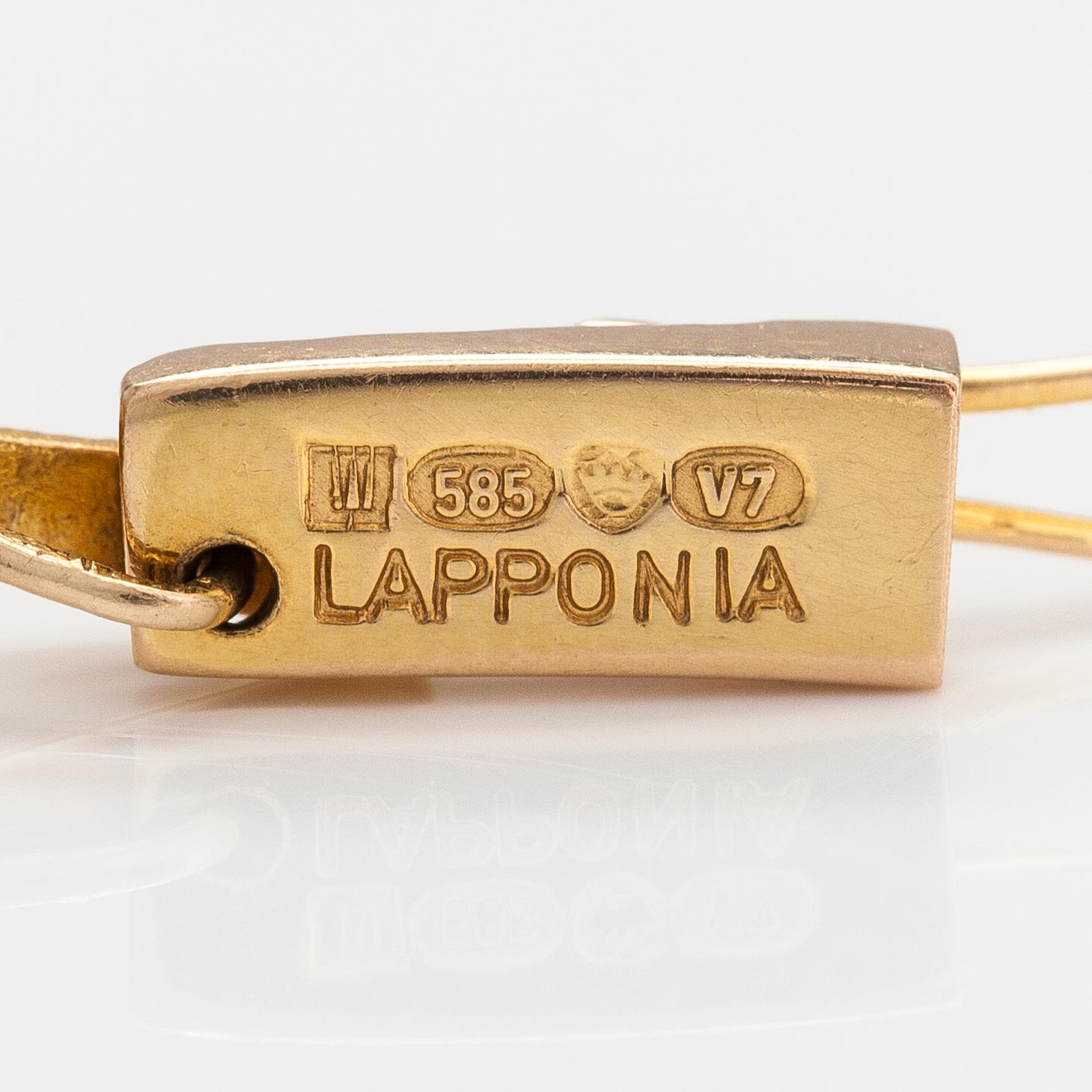 Björn Weckström, Halsband "Tundra", 14K guld. Lapponia 1974.